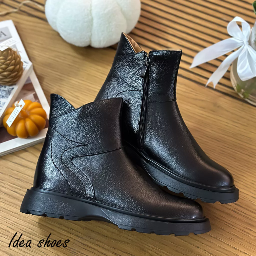 نیم بوت چرم طبیعی دخترانه کد 987