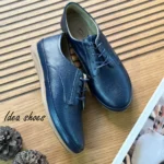 کفش طبی دخترانه بندی چرم طبیعی کد 102