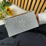 کفش مجلسی نگینی کار شده با سنگ مرواریدی کد 703