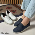 کفش طبی دخترانه طرح بافتی کد 257