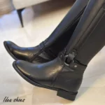 بوت دخترانه سنگ دار بالای زانو کد 905