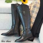 بوت دخترانه سگک دار بالای زانو کد 905