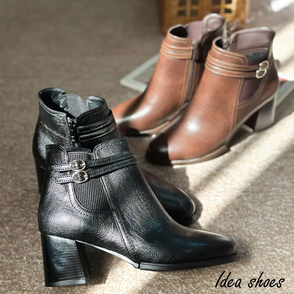 بوت مجلسی پاشنه دار مدل دو سگک کد 913