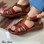 صندل چرم دخترانه مدل پروانه کد 110