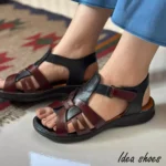 صندل چرم دخترانه مدل پروانه کد 110