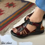 صندل چرم دخترانه مدل پروانه کد 110